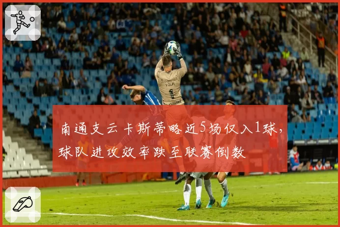 南通支云卡斯蒂略近5场仅入1球，球队进攻效率跌至联赛倒数